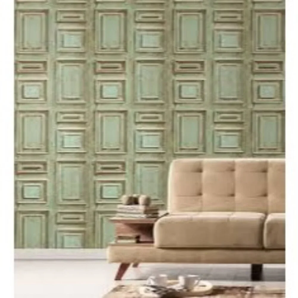 New open box Norwall Wallcoverings LL36215 Illusions 2 Wood Panel Wallpaper Gree